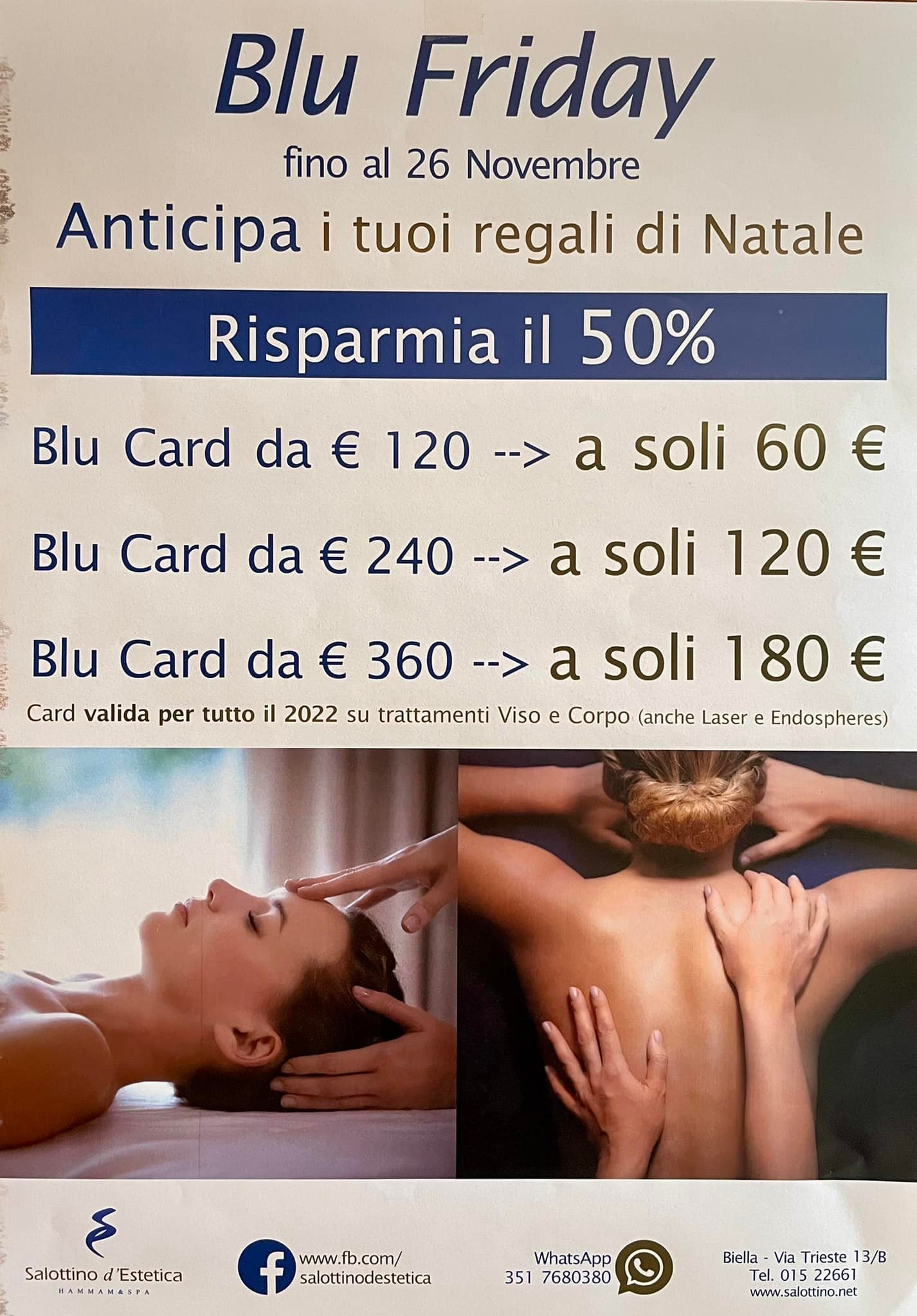 APPROFITTA DEL BLU FRIDAY FINO AL 26 NOVEMBRE