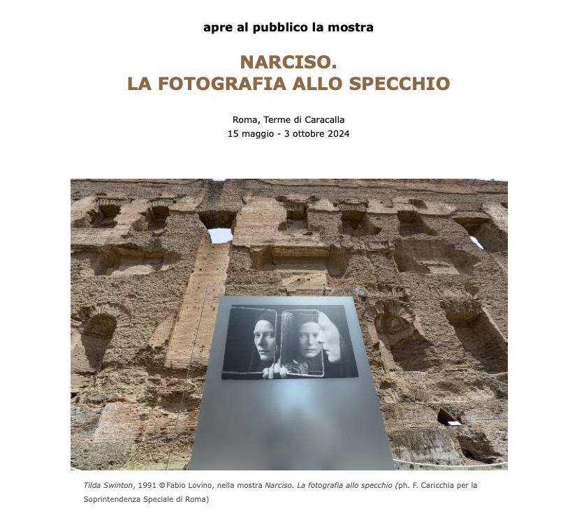 NARCISO LA FOTOGRAFIA ALLO SPECCHIO ALLE TERME DI CARACALLA