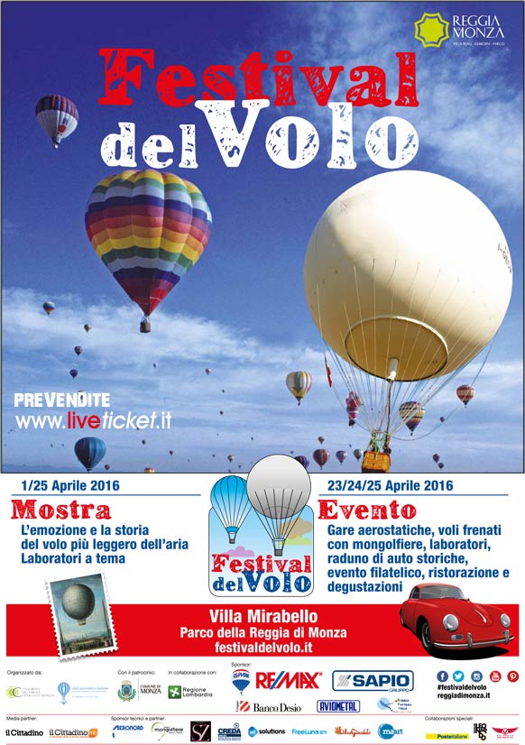 FESTIVAL DEL VOLO DAL 01 AL 25 APRILE ALLA REGGIA DI MONZA