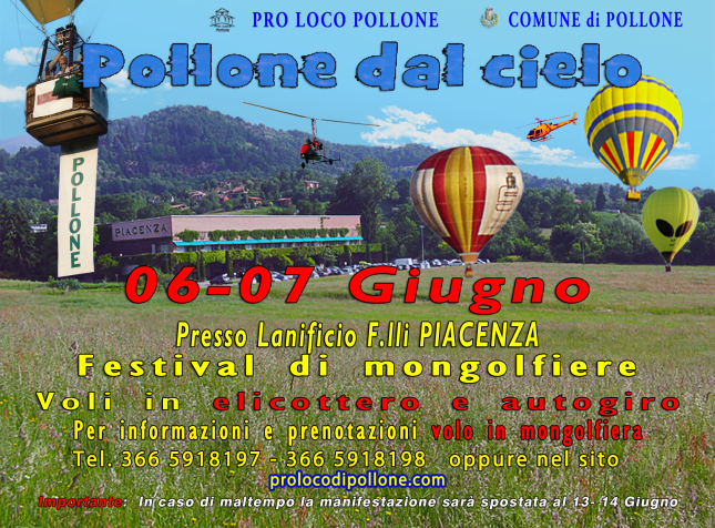 06-07 GIUGNO A POLLONE FESTIVAL DELLE MONGOLFIERE