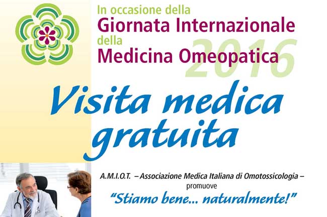 LUNEDI' 11 APRILE GIORNATA INTERNAZIONALE DELLA MEDICINA OMEOPATICA