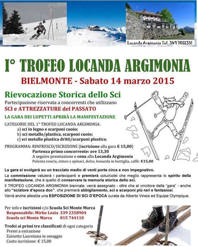 TROFEO LOCANDA ARGIMONIA 14 MARZO GARA DI SCI D'ANTAN - BIELMONTE