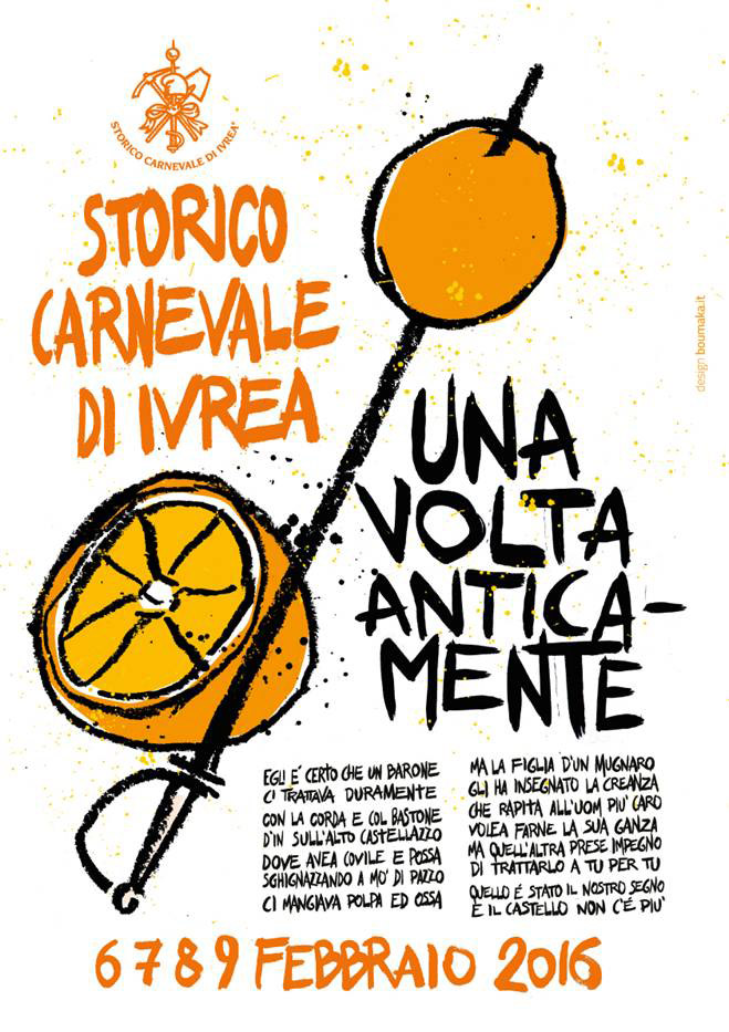 DOMENICA 7 FEBBRAIO AL CARNEVALE DI IVREA CI SARA' LA STORICA BATTAGLIA DELLE ARANCE