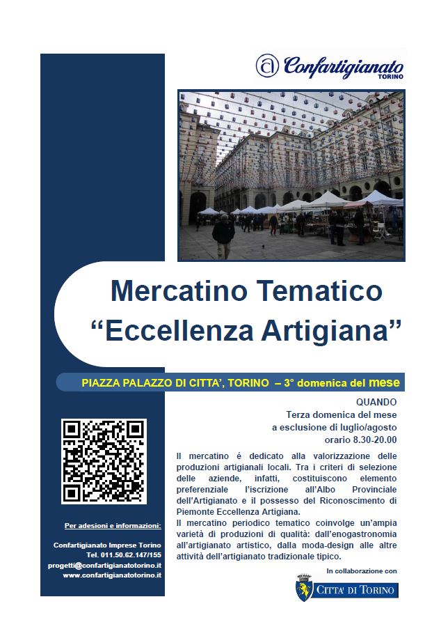 TORINO MERCATINO ECCELLENZA ARTIGIANA CONFARTIGIANATO