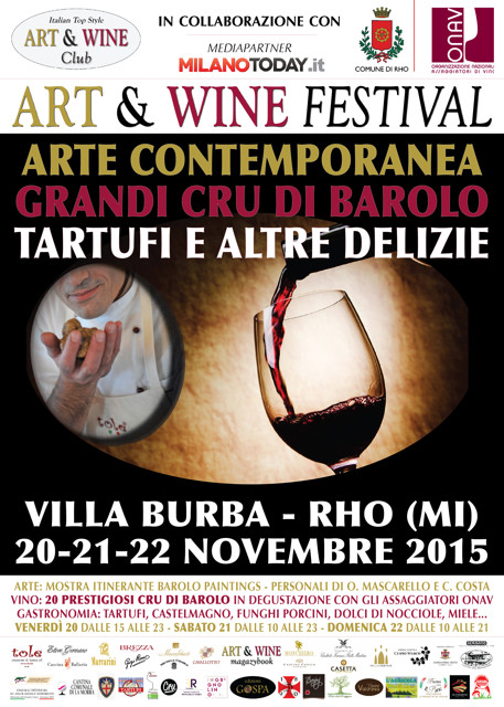 ART & WINE FESTIVAL 2015: BAROLO, TARTUFI E ARTISTI CONTEMPORANEI A VILLA BURBA - RHO