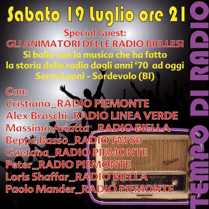 Tempo di Radio, sabato sera -Serra dei leoni a Sordevolo