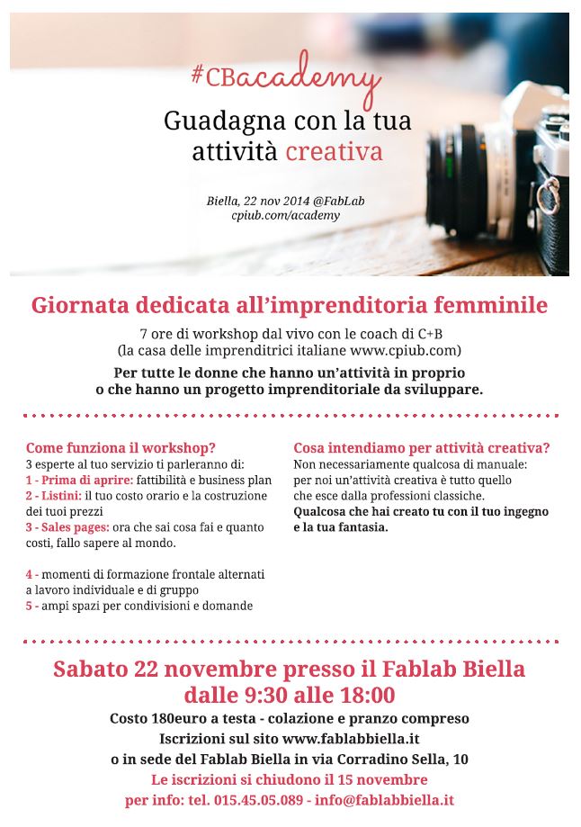 GIORNATA DEDICATA ALL'IMPRENDITORIA FEMMINILE 22 NOVEMBRE