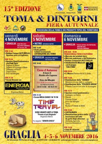 TOMA & DINTORNI 15^ FIERA AUTUNNALE DI GRAGLIA DAL 04 AL 6 NOVEMBRE