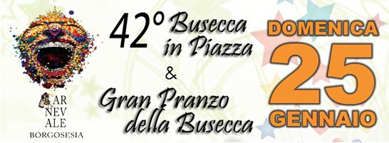 DOMENICA 25 GENNAIO AL VIA IL CARNEVALE DI BORGOSESIA!