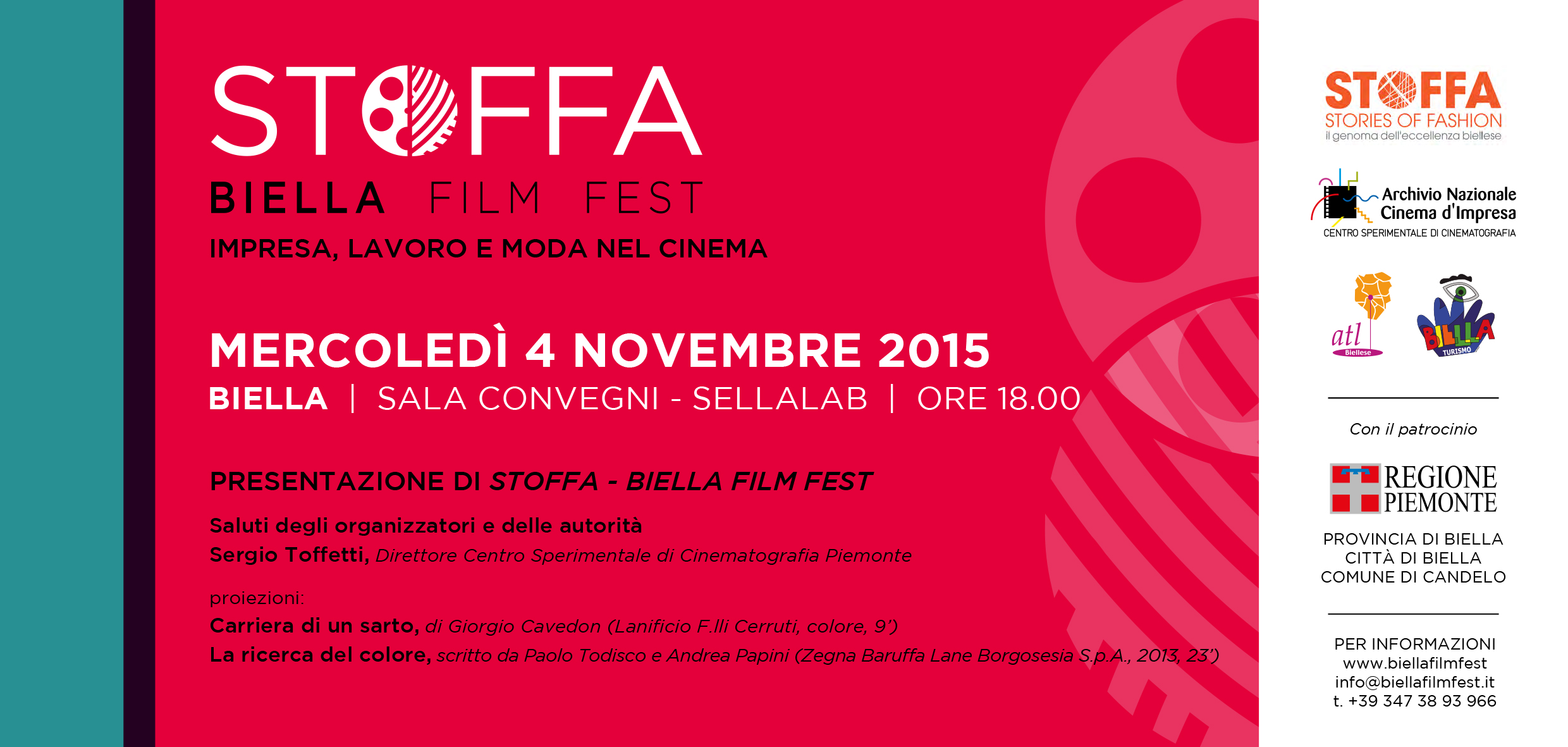 PRESENTAZIONE DELLA RASSEGNA BIELLA FILM FEST