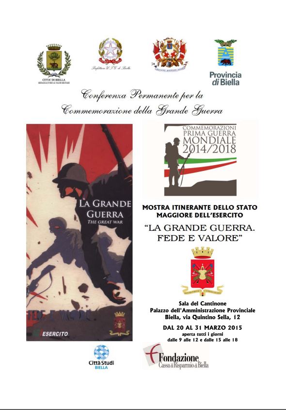 BIELLA DAL 20 AL 31 MARZO MOSTRA ITINERANTE DELLO STATO MAGGIORE DELL'ESERCITO