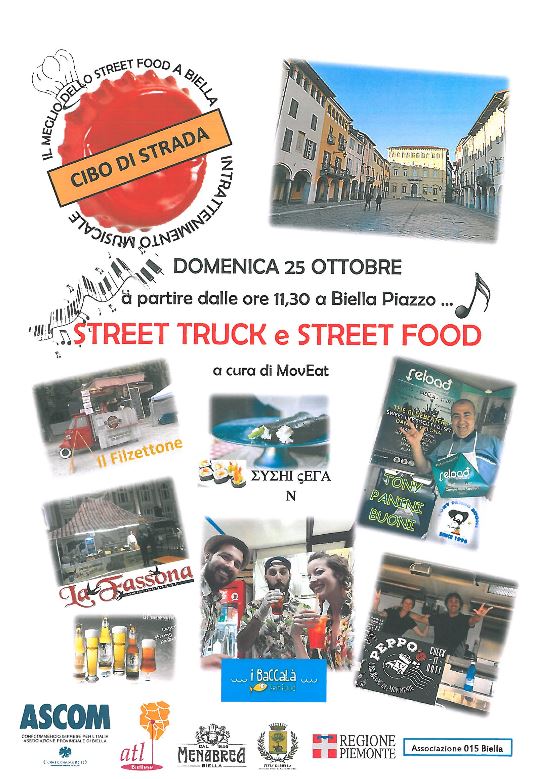 FOOD TRUCK & STREET FOOD A BIELLA PIAZZO DOMENICA 25 OTTOBRE